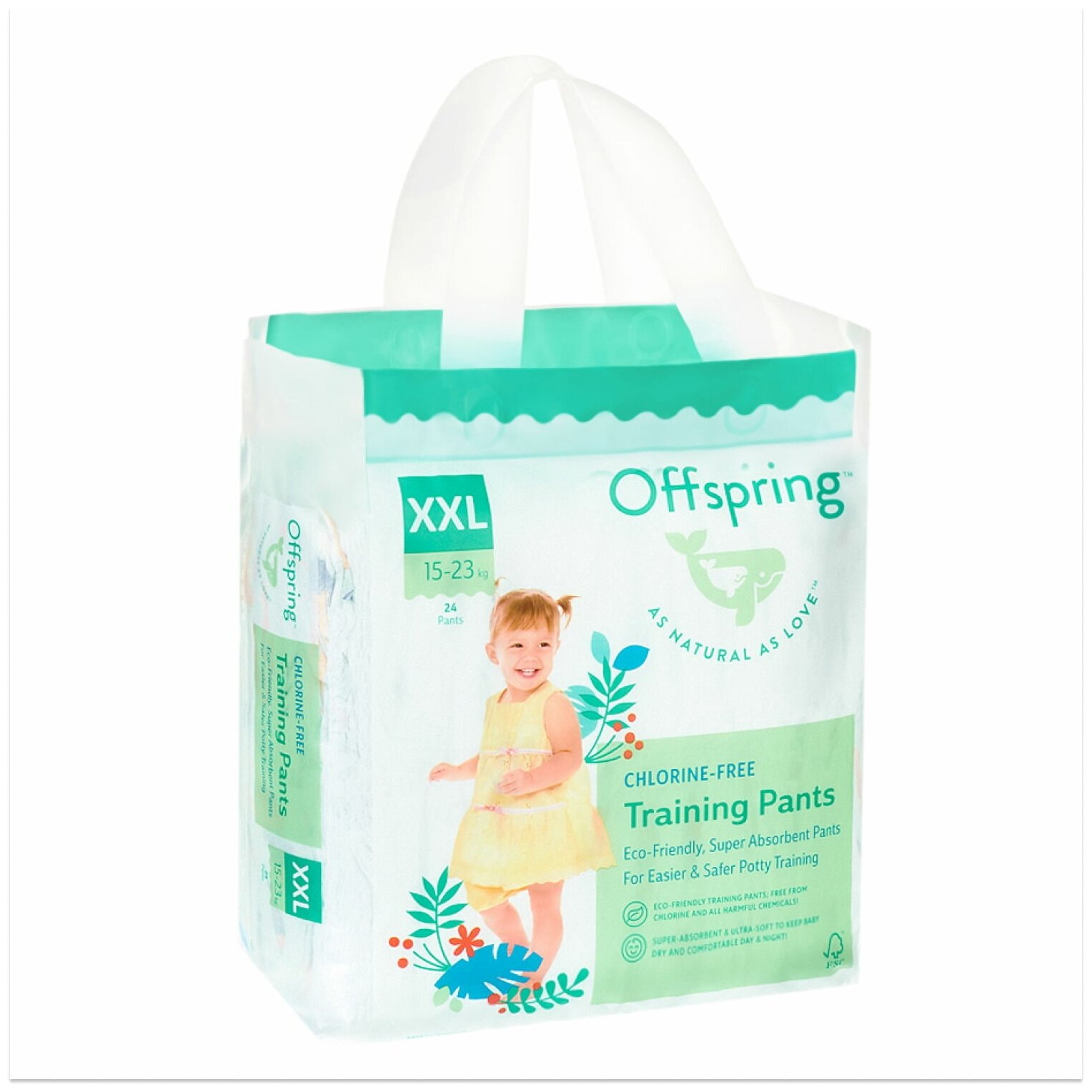 Offspring трусики XXL (15-23 кг), 24 шт., лимоны