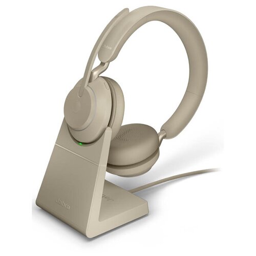 фото Наушники jabra evolve2 65 link380a uc stereo stand beige 26599-989-988