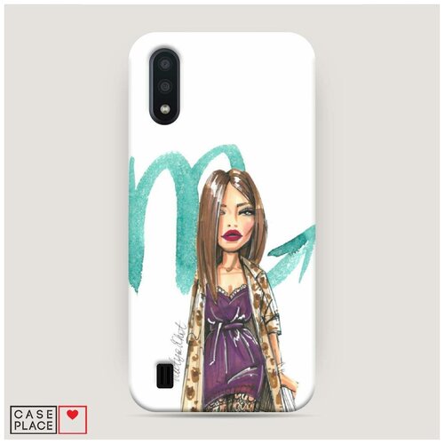 фото Чехол пластиковый samsung galaxy a01 скорпион образ case place