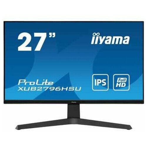 фото Монитор жидкокристаллический iiyama монитор lcd 27'' 169 1920х1080 ips, nonglare, 250cdm2, h178v178, 10001, 5м1, 16,7m color, 5ms, vga, dvi, hdmi, height adj., pivot, tilt, has, speakers, swivel, 3y, black brand