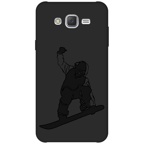 Матовый чехол Snowboarding для Samsung Galaxy J7 (2015) / Самсунг Джей 7 2015 с эффектом блика черный