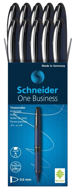 Ручка-роллер одноразовая "One Business", 0.6 мм, черная (183001) Schneider - фото №1