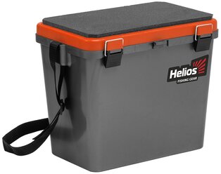 Ящик для рыбалки HELIOS М односекционный 39х25.7х32 см серый/оранжевый