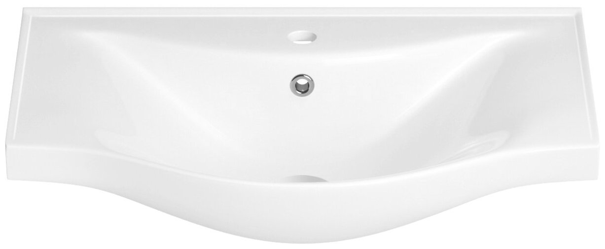 Подвесная/мебельная раковина для ванной комнаты Wellsee Bisou 151202000, ширина умывальника 50 см, цвет глянцевый белый