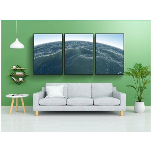 фото Набор модулных постеров для интерьера "вода, океан, планета" 60x90 см. в тубусе, без рамки lotsprints