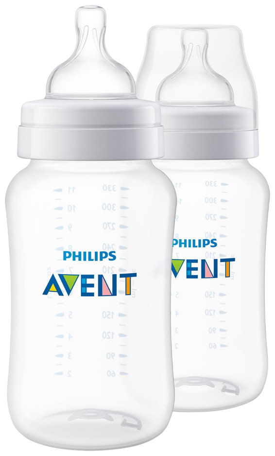 Бутылочка Avent Anti-colic 330 мл, 2шт, 3 мес+ полипропилен SCF816/27