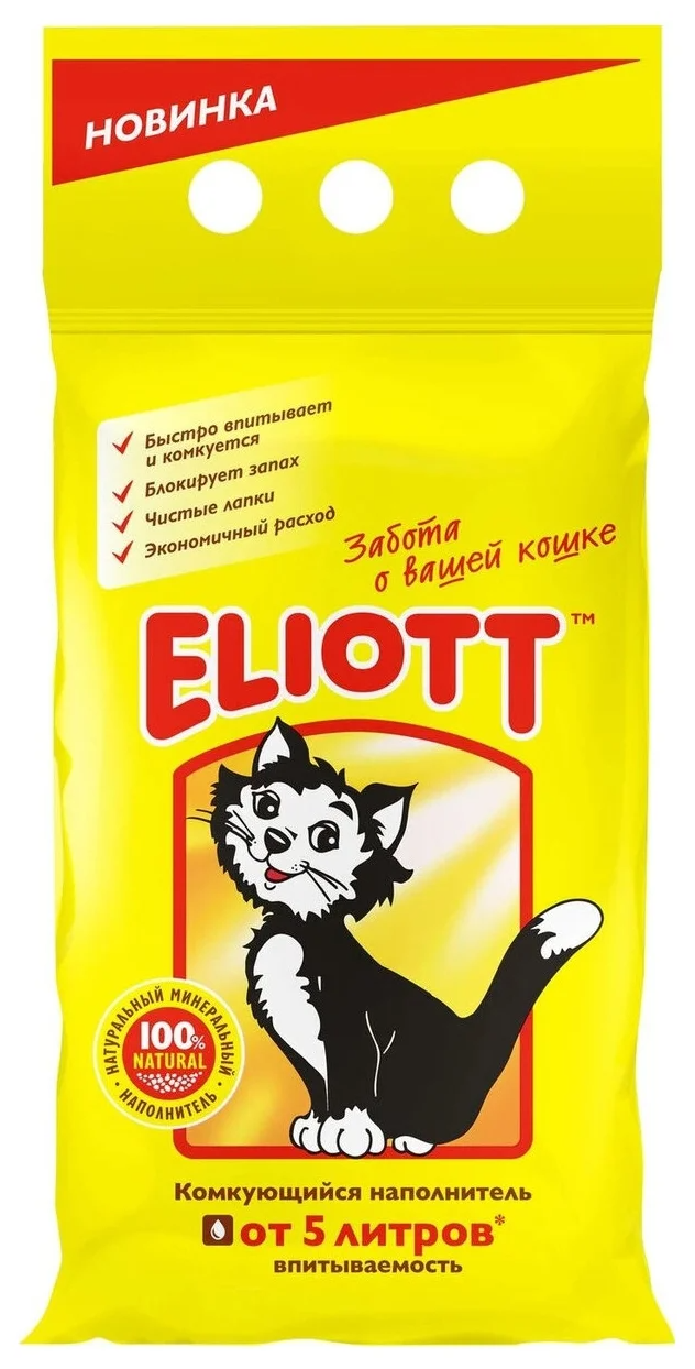 Наполнитель ELIOTT "Clumping" 2.5кг 5 л - фотография № 1