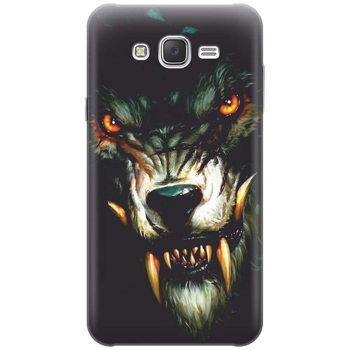 фото Силиконовый чехол на samsung galaxy j7 (2015) / самсунг джей 7 2015 с принтом "злой оборотень" gosso