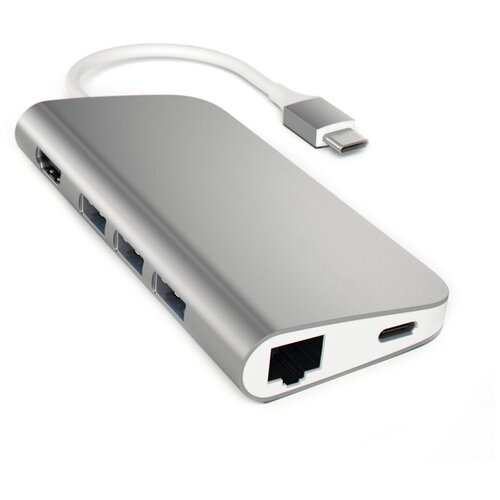 Адаптер Satechi Aluminum Type-C Multi-Port Adapter Grey ST-TCMAM