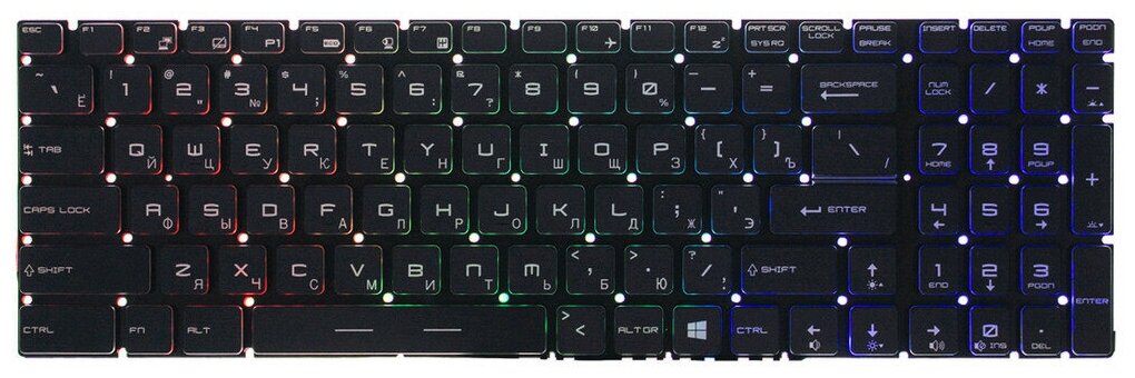 Клавиатура с подсветкой RGB для MSI GE62 2QE, GL62 6QF, CX62, GL73 8RD