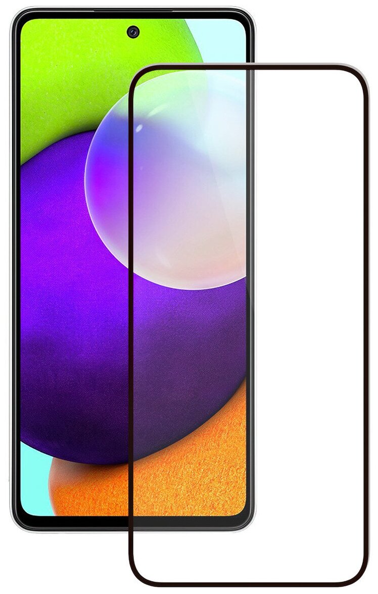 Защитное стекло Deppa для Samsung Galaxy A52 (черная рамка) - фото №1