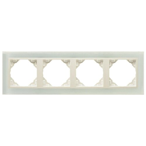 Рамка 4-постовая Efapel Logus 90 Crystal стекло/жемчуг 90940 TCP