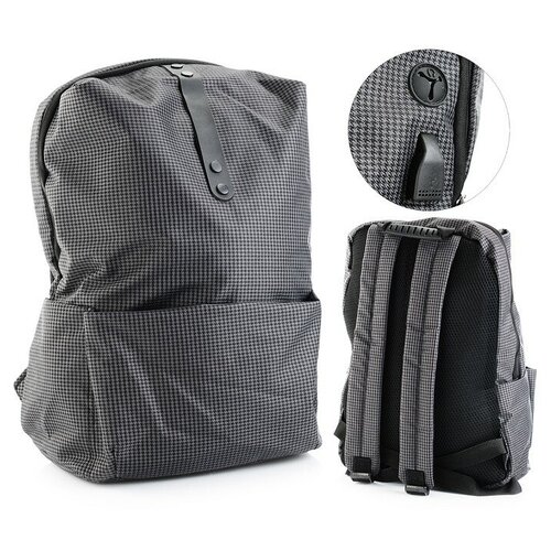 фото Рюкзак подростковый, 1 отделение, 1 карман, usb - выход, тёмно - серый travelingshare