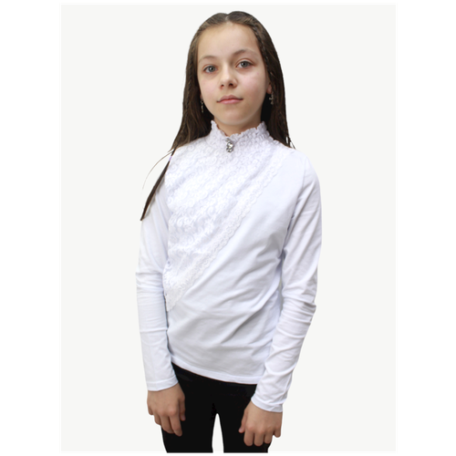 Школьная блуза, размер 134, белый