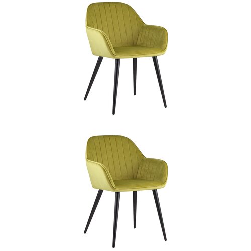 фото Кресло кристи, вельвет, оливковый(комплект 2 стула) stool group
