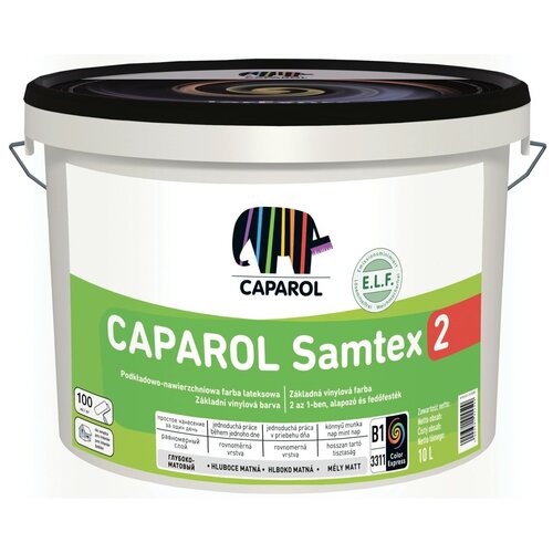 Краска для колеровки для стен и потолков Caparol Samtex 2 прозрачная база 3 2.35 л