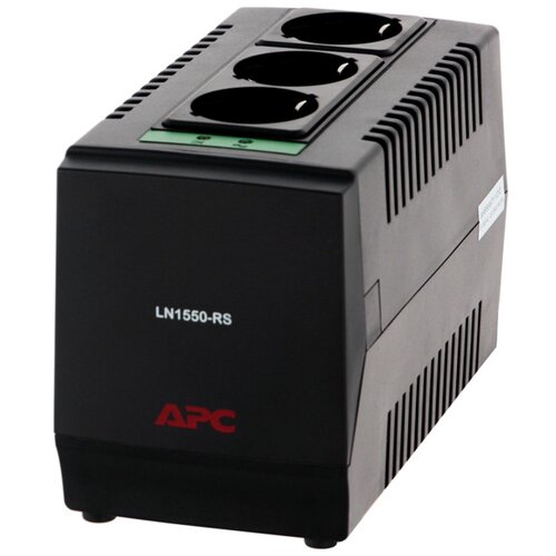 Стабилизатор напряжения однофазный APC by Schneider Electric Line-R LN1550-RS черный 1500 ВА 750 Вт 180 мм 119 мм 95 мм 1.96 кг