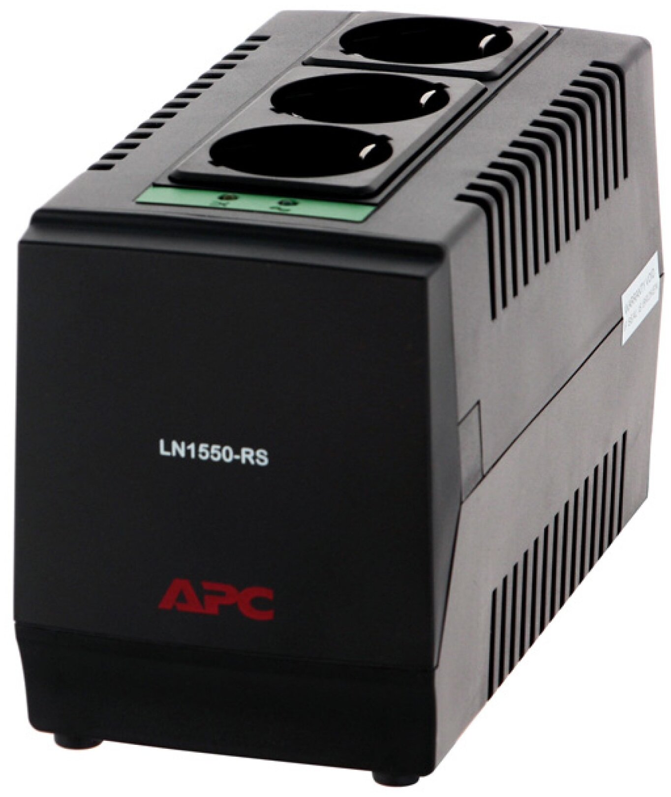 Стабилизатор напряжения однофазный APC by Schneider Electric Line-R LN1550-RS черный 1500 ВА 750 Вт 180 мм 119 мм 95 мм 1.96 кг