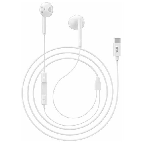 Проводные наушники HOCO L10 Acoustic Type-C 12 м белый контроллер с микрофоном Bluetooth 42000₽