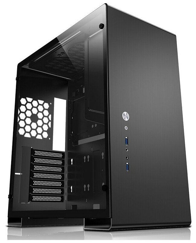 Корпус Jonsbo U5 Black ATX, mATX, Mini-ITX, Midi-Tower, без БП, с окном, 2xUSB 3.0, Audio