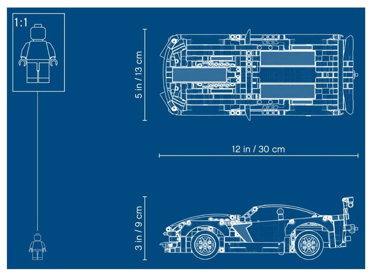 Lego Technic 42093 Chevrolet Corvette ZR1 Конструктор - фото №13