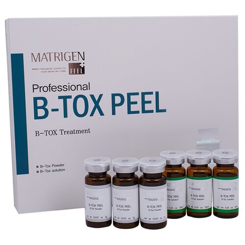 Matrigen B-TOX PEEL Домашний пилинг /система омоложения для чистки лица и отшелушивания кожи / сыворотка для регенерации клеток с наноиглами, 2 ампулы