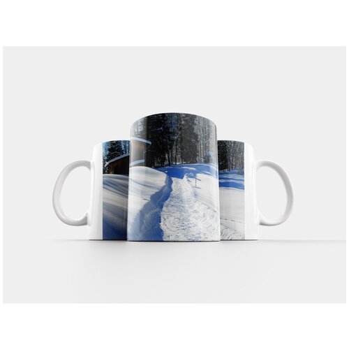 фото Кружка "зима, хижина, снег" 320 мл lotsprints