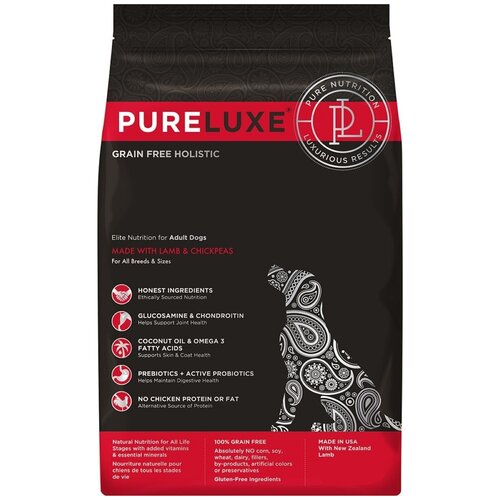 Корм сухой PureLuxe для взрослых собак с ягненком и нутом, 10,89 кг инжир сушеный