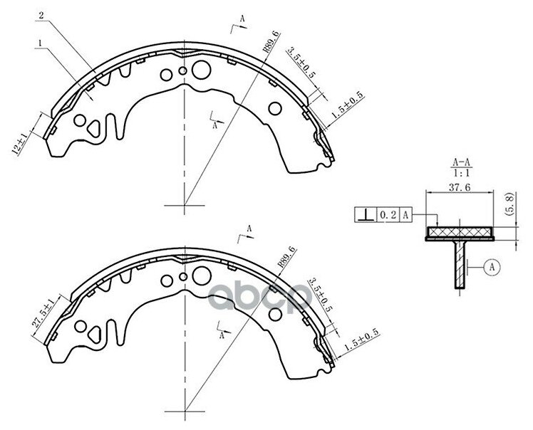 ST04495B2080 SAT Колодки тормозные зад барабанные TOYOTA DUET 99-/DAIHATSU YRV 01-