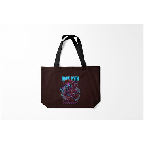 фото Сумка-шоппер / 46х35 см / монстры привидения и дьяволы смерть в противогазе burnettie