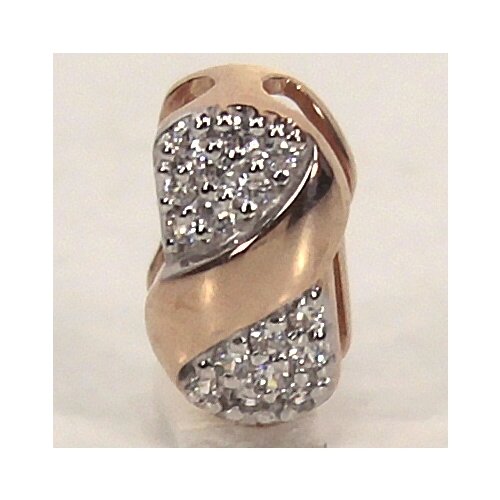 фото Кулоны the-jeweller подвеска бегунок из золота с фианитами