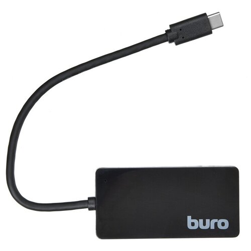 Разветвитель USB-C Buro BU-HUB4-0.2-U3.0 4порт. черный разветвитель usb 2 0 hama h 200118 4порт черный 00200118