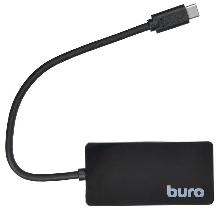 Разветвитель USB-C Buro BU-HUB4-0.2-U3.0 4порт. черный