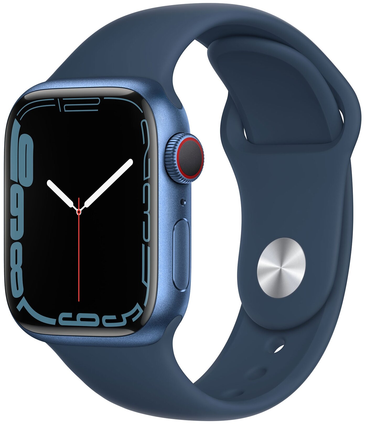 Часы Apple Watch Series 7 GPS 41mm Aluminum Case with Sport Band (MKN13) (синий, Синий)