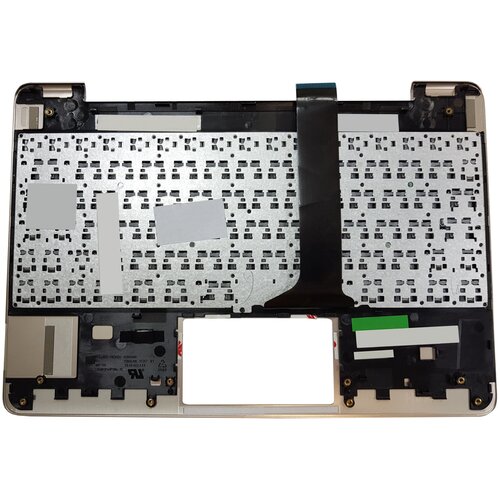 Клавиатура (топ-панель) для ноутбука Asus TF210 черная с серебристым топкейсом клавиатура топ панель для ноутбука asus tx201la черная с серебристым топкейсом с разбора