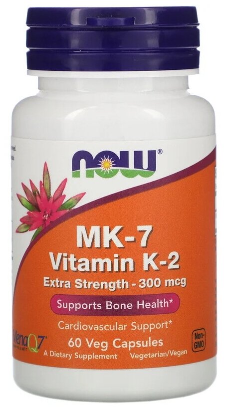 MK-7 Vitamin K-2 300 мкг, 80 г, 60 шт.