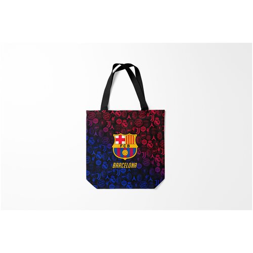 фото Сумка-шоппер / 40х40 см / футбол / barcelona fc barca барселона burnettie