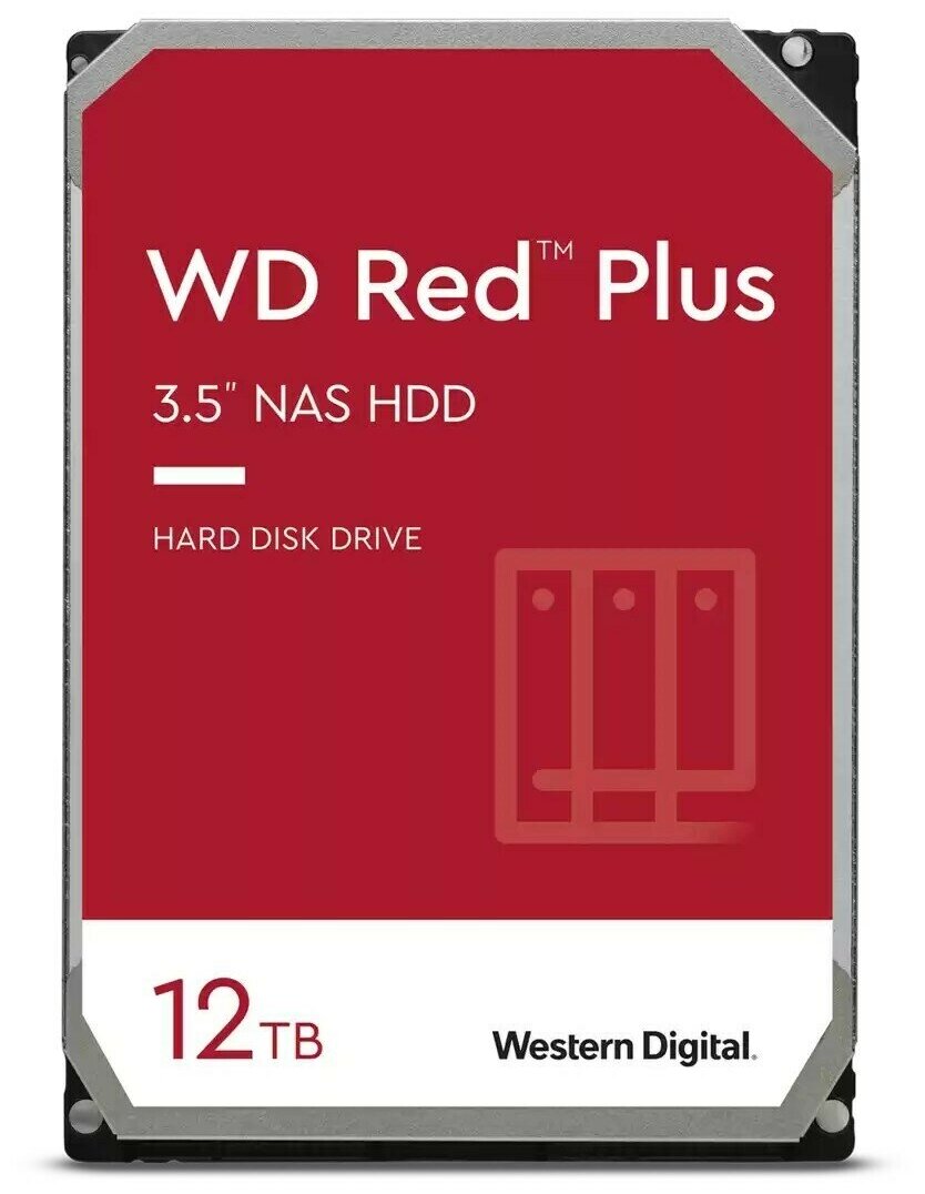 Western digital 12TB WD Red Plus (WD120EFBX) {Serial ATA III, 7200- rpm, 256Mb, 3.5