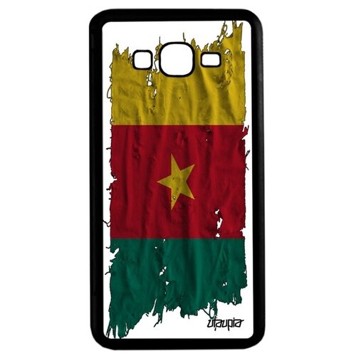 фото Необычный чехол на телефон // galaxy grand prime // "флаг камеруна на ткани" стиль государственный, utaupia, белый