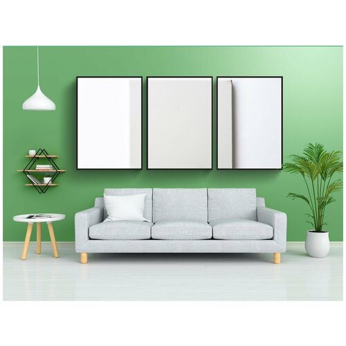 фото Набор модулных постеров для интерьера "холст, пустой, шаблон" 60x90 см. в тубусе, без рамки lotsprints