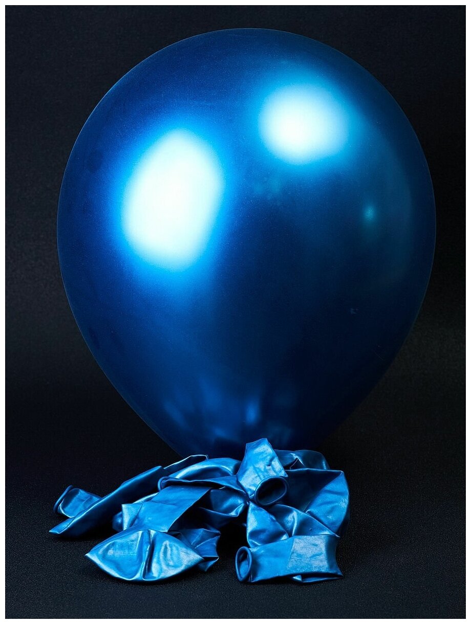 Набор воздушных шаров без рисунка хром 10шт