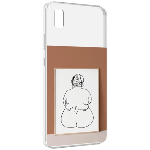 Чехол MyPads Body Positive Female Figure Line Art женский для ZTE BLADE L210 задняя-панель-накладка-бампер чехол mypads body positive female figure line art женский для meizu x8 задняя панель накладка бампер