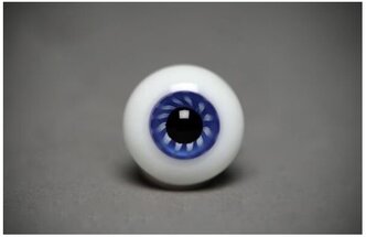 Глаза стеклянные синие 16 мм для кукол Доллмор