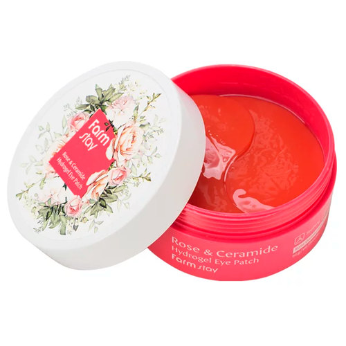 Farmstay Гидрогелевые патчи для глаз Rose & Ceramide Hydrogel Eye Patch, 60 шт.