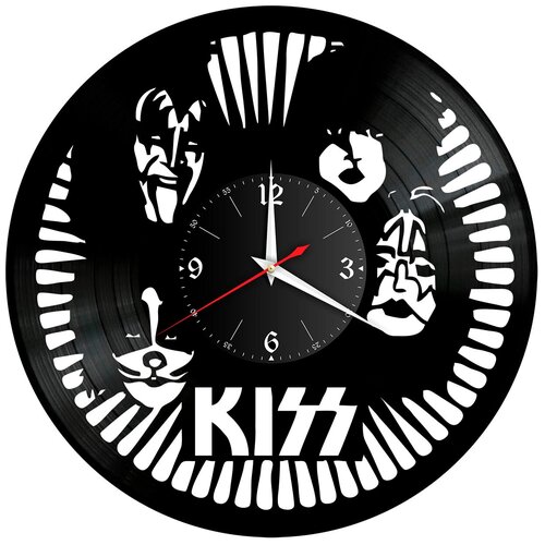 фото Redlaser часы настенные "группа kiss" из винила, №2