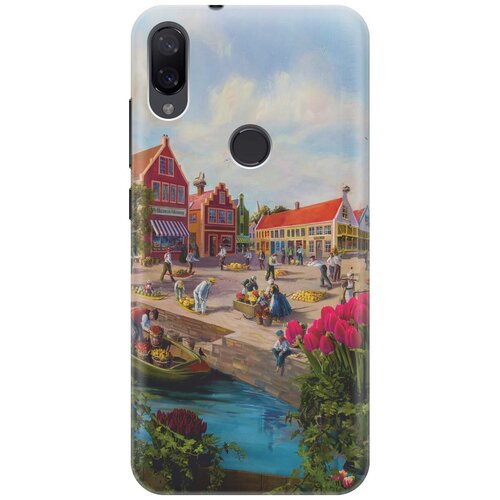 фото Re:pa накладка transparent для xiaomi mi play с принтом "старинный амстердам"