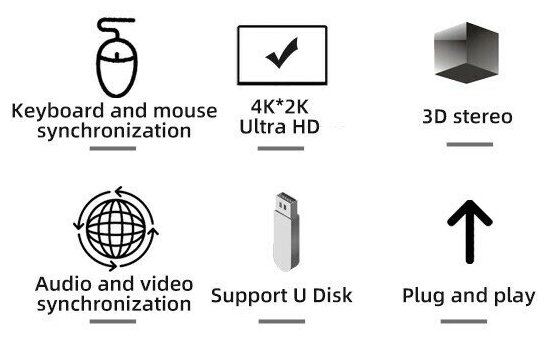 2-портовый HDMI USB KVM-переключатель 4K 60Hz с выносной кнопкой и 2я usb кабелями