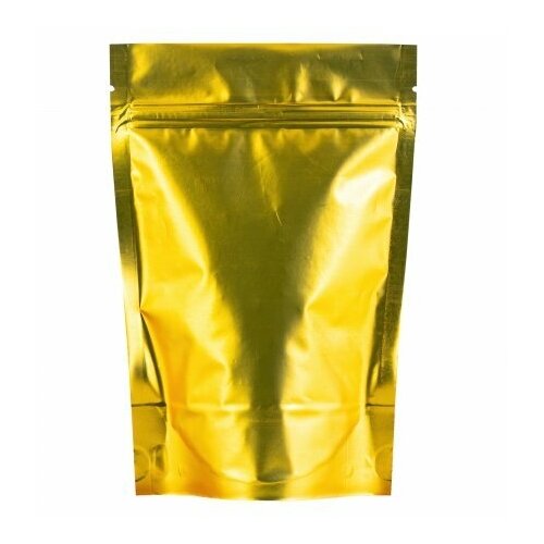 Пакет дой-пак 135x200(+40)мм, Металл/PET/бопп (золото-матовый), 50шт