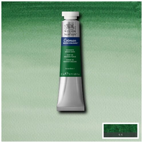 Акварель W&N Cotman, 21 мл, темно-зеленый Хукер Winsor Newton WN308312