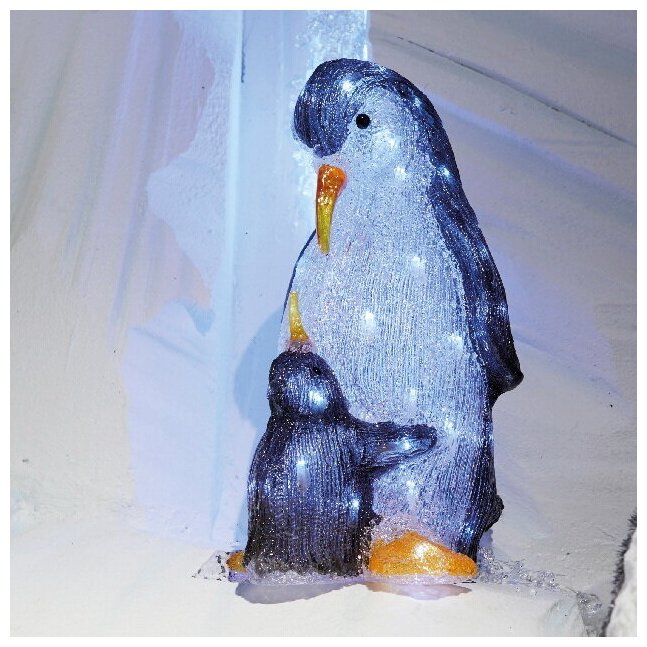 Kaemingk Акриловая фигура Пингвин с Малышом 47 см, 60 LED ламп, IP44 492072